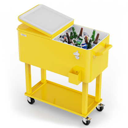 ONCLOUD 80QT Rolling Cooler Cart