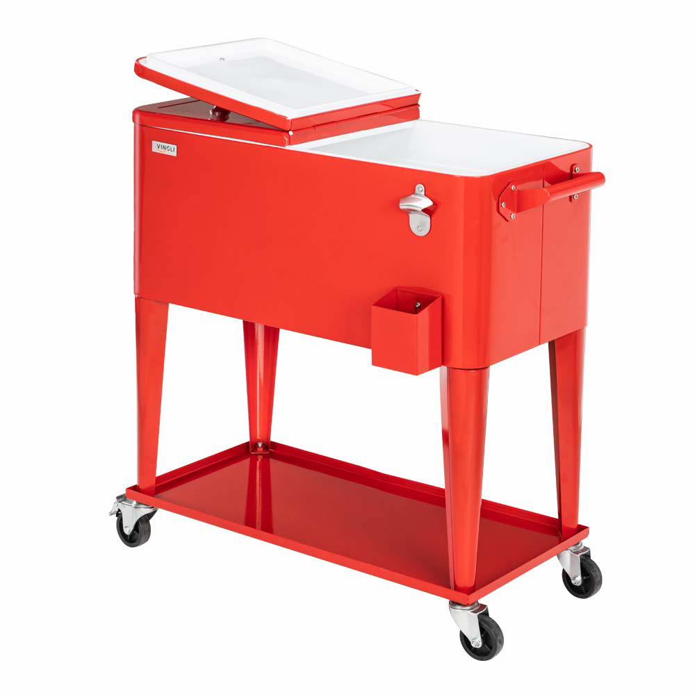 ONCLOUD 80QT Rolling Cooler Cart