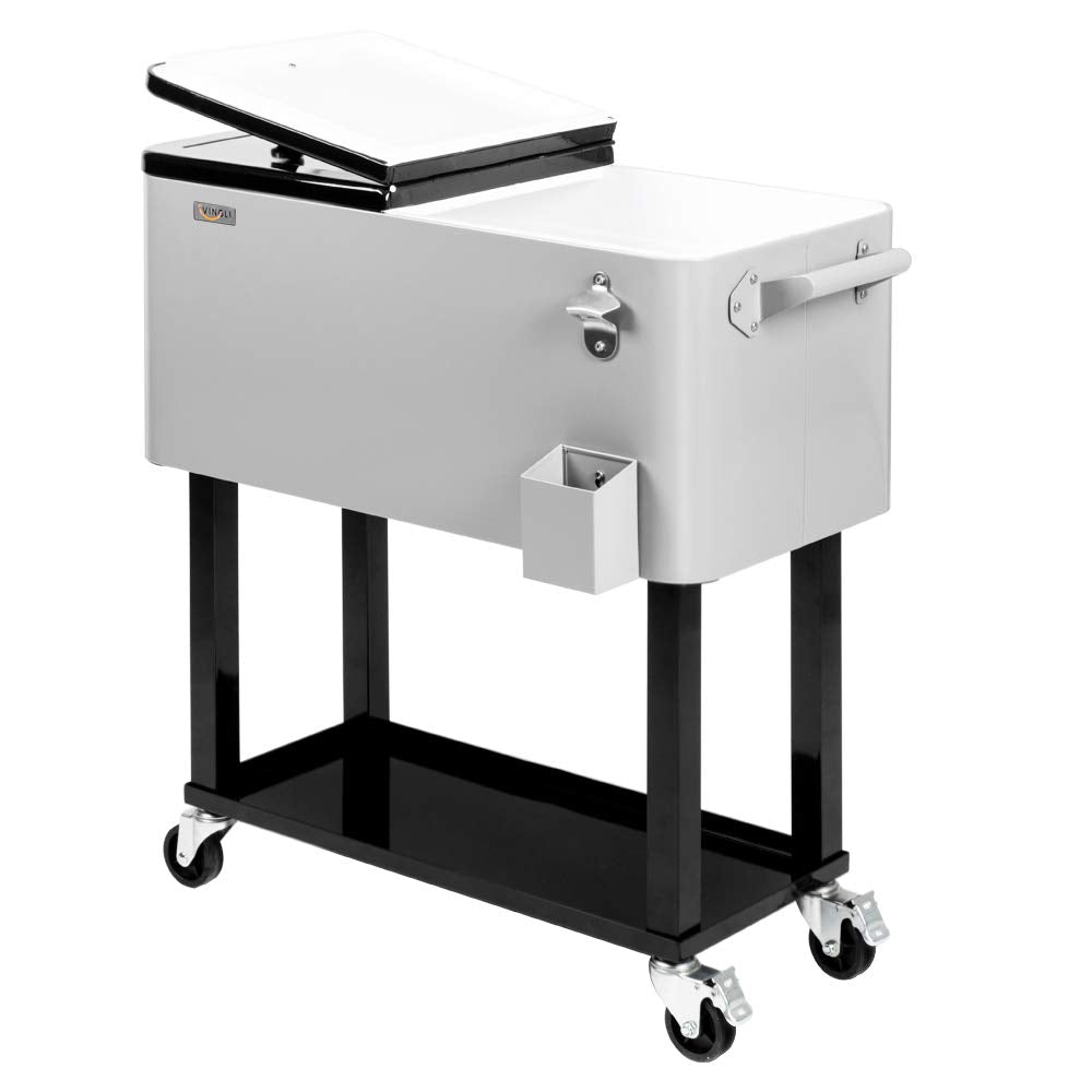 ONCLOUD 80QT Rolling Cooler Cart