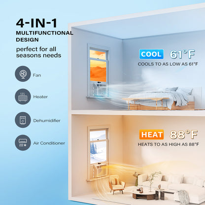 ONCLOUD 8000 BTU Window Air Conditioner with Heat