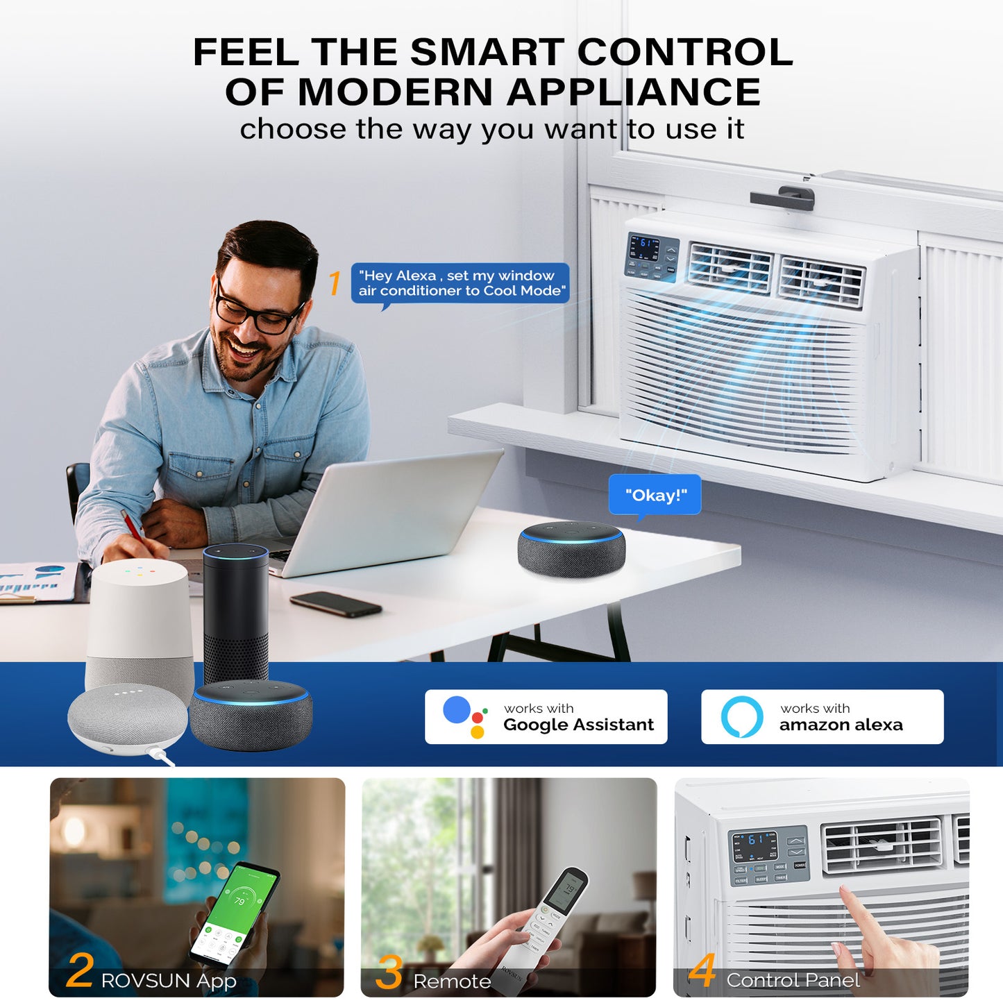 ONCLOUD 12000 BTU Air Conditioner Window Unit with Heat