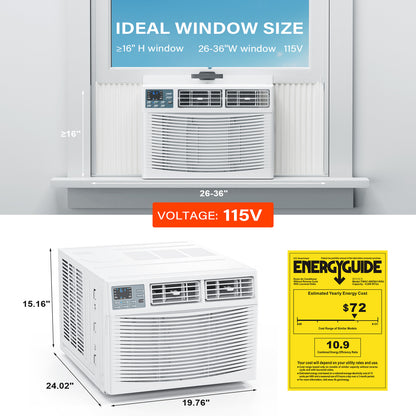 ONCLOUD 8000 BTU Window Air Conditioner with Heat