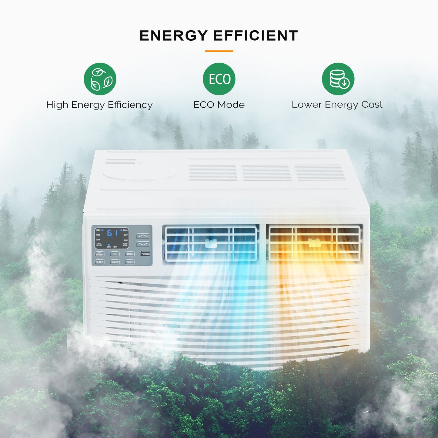 ONCLOUD 8000 BTU Window Air Conditioner with Heat