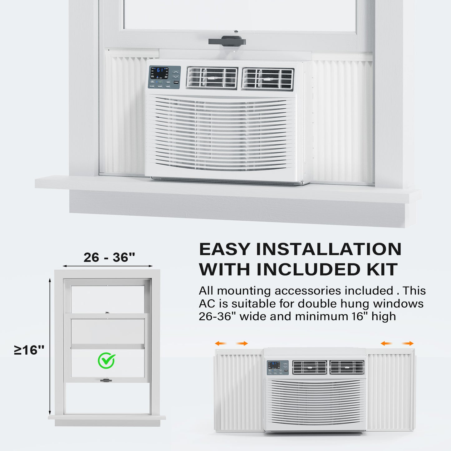 ONCLOUD 12000 BTU Air Conditioner Window Unit with Heat