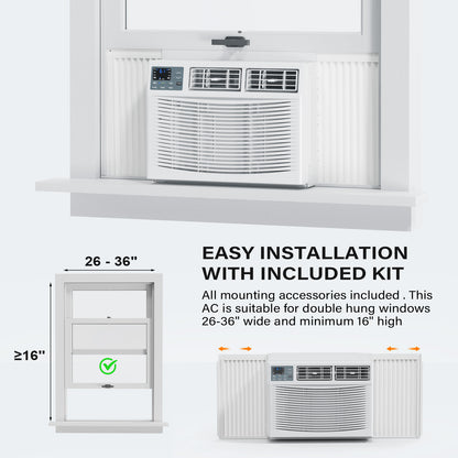 ONCLOUD 12000 BTU Air Conditioner Window Unit with Heat
