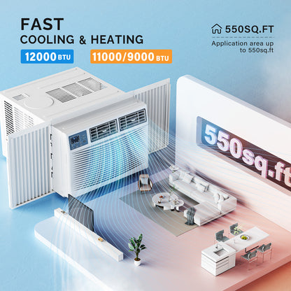 ONCLOUD 12000 BTU Air Conditioner Window Unit with Heat