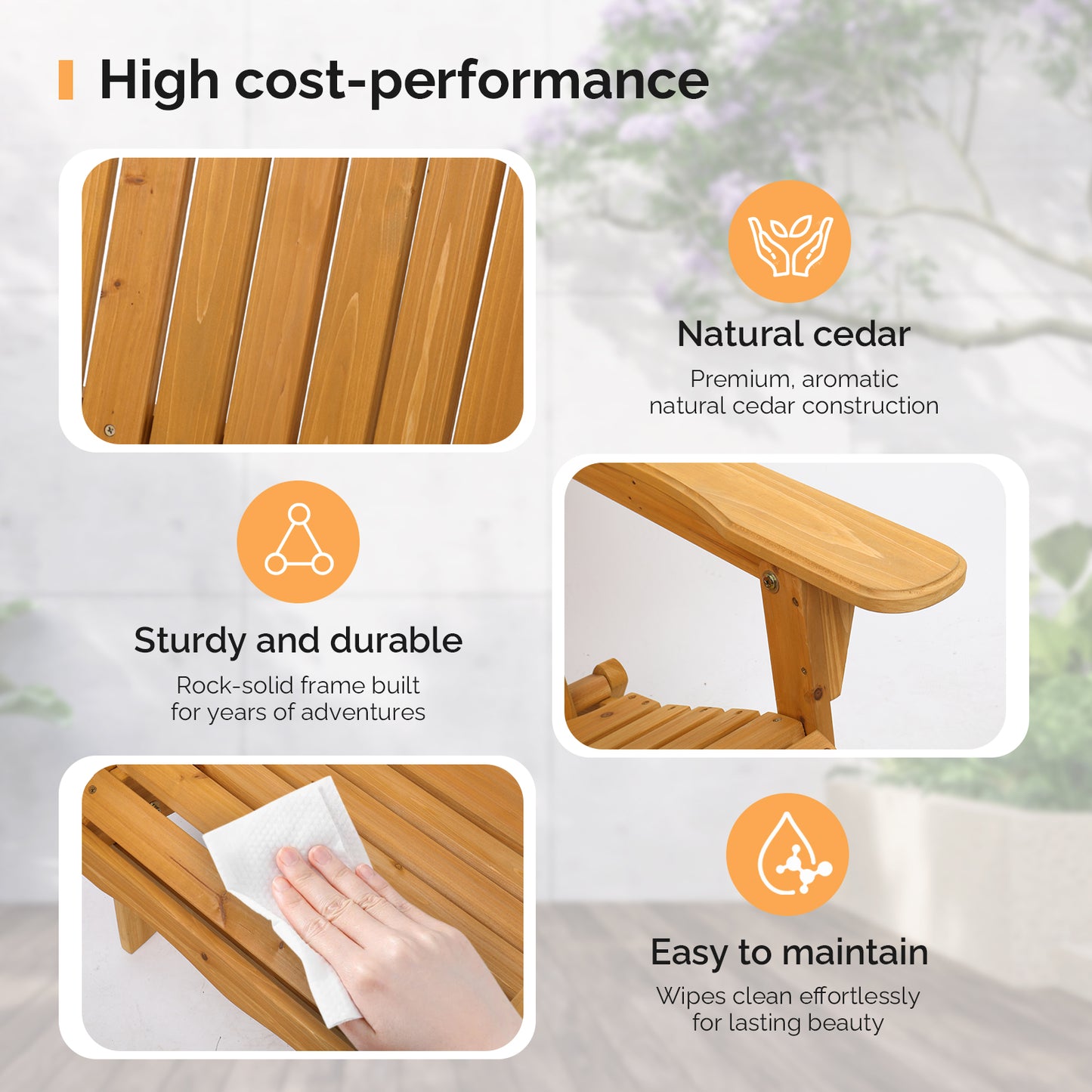 ONCLOUD Folding Adirondack Chairs