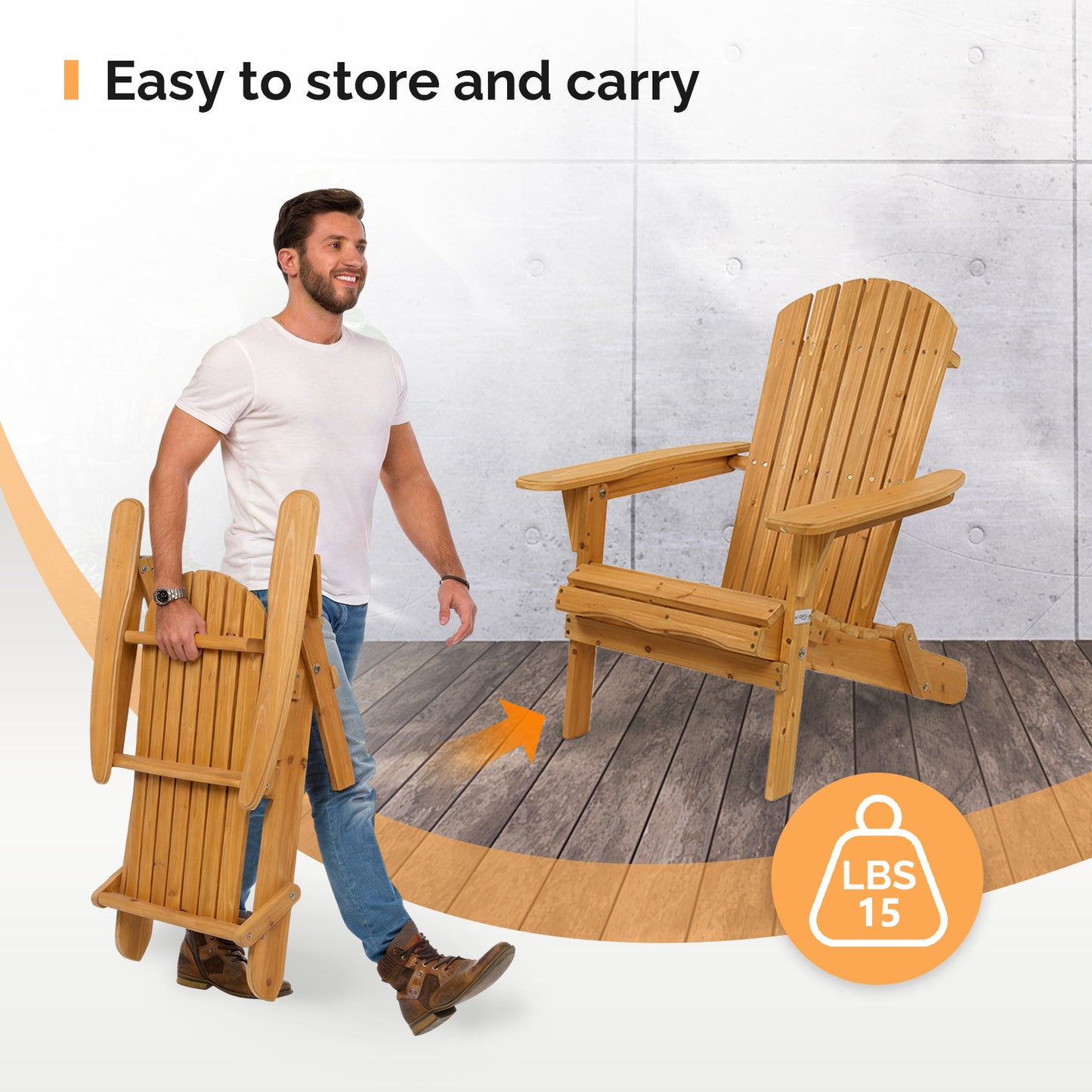 ONCLOUD Folding Adirondack Chairs